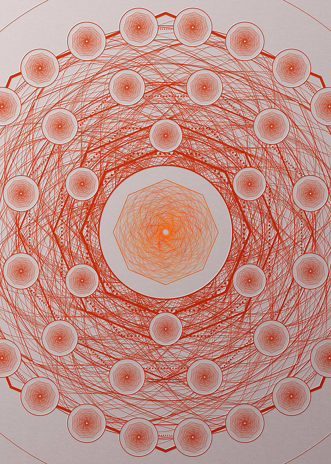 Red Orange Sacred Geometry