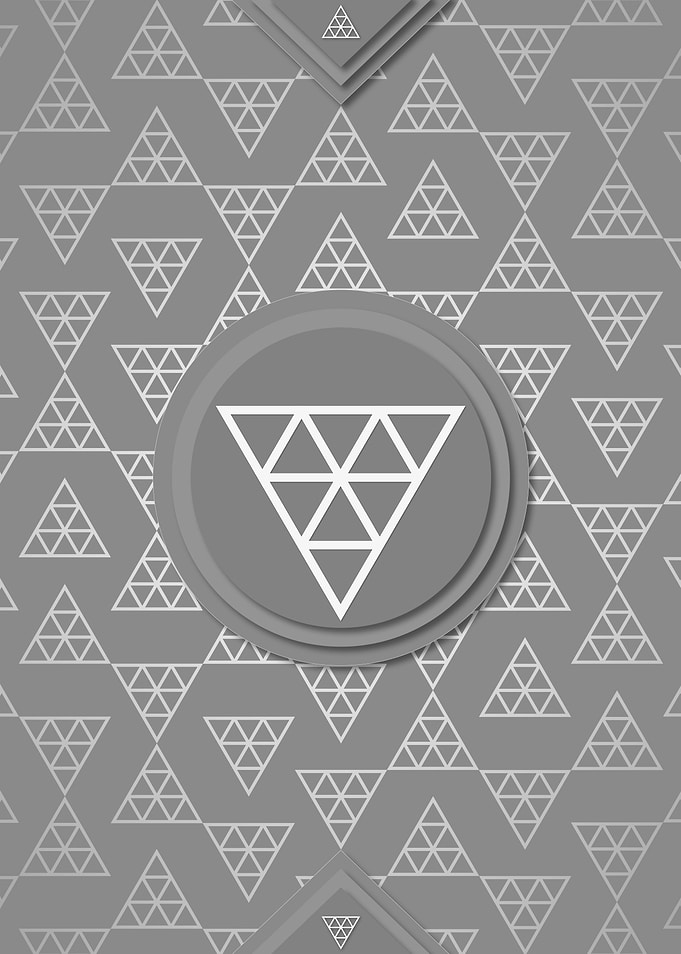 Gray Geometric Glyph Rune