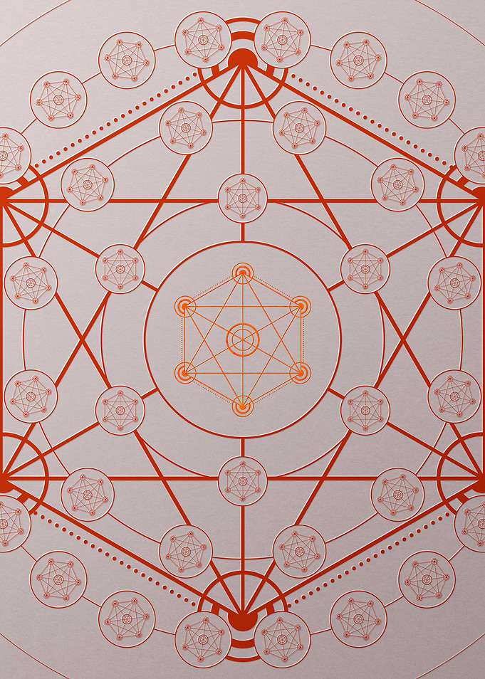 Red Orange Sacred Geometry