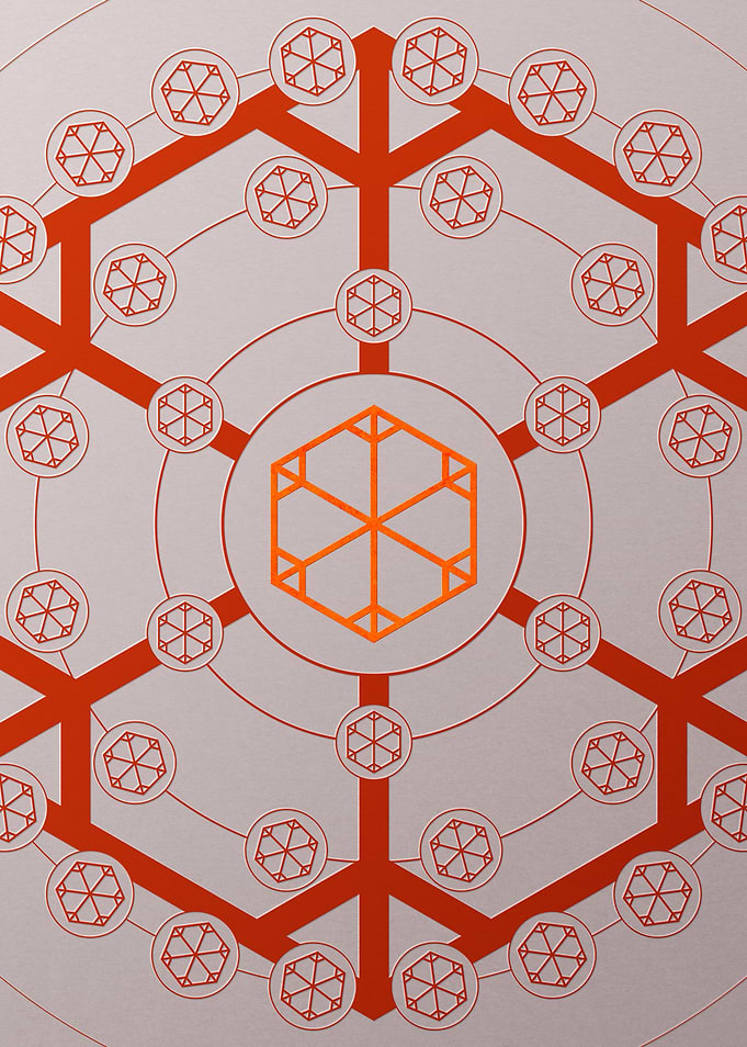 Red Orange Sacred Geometry