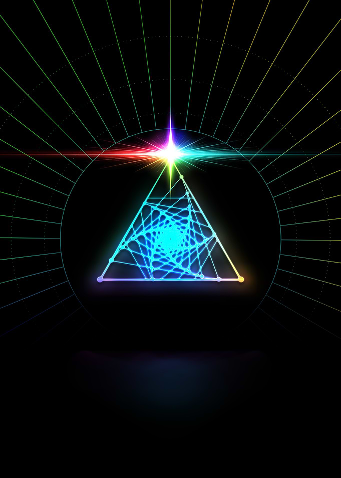 Neon Sacred Geometry Glyph