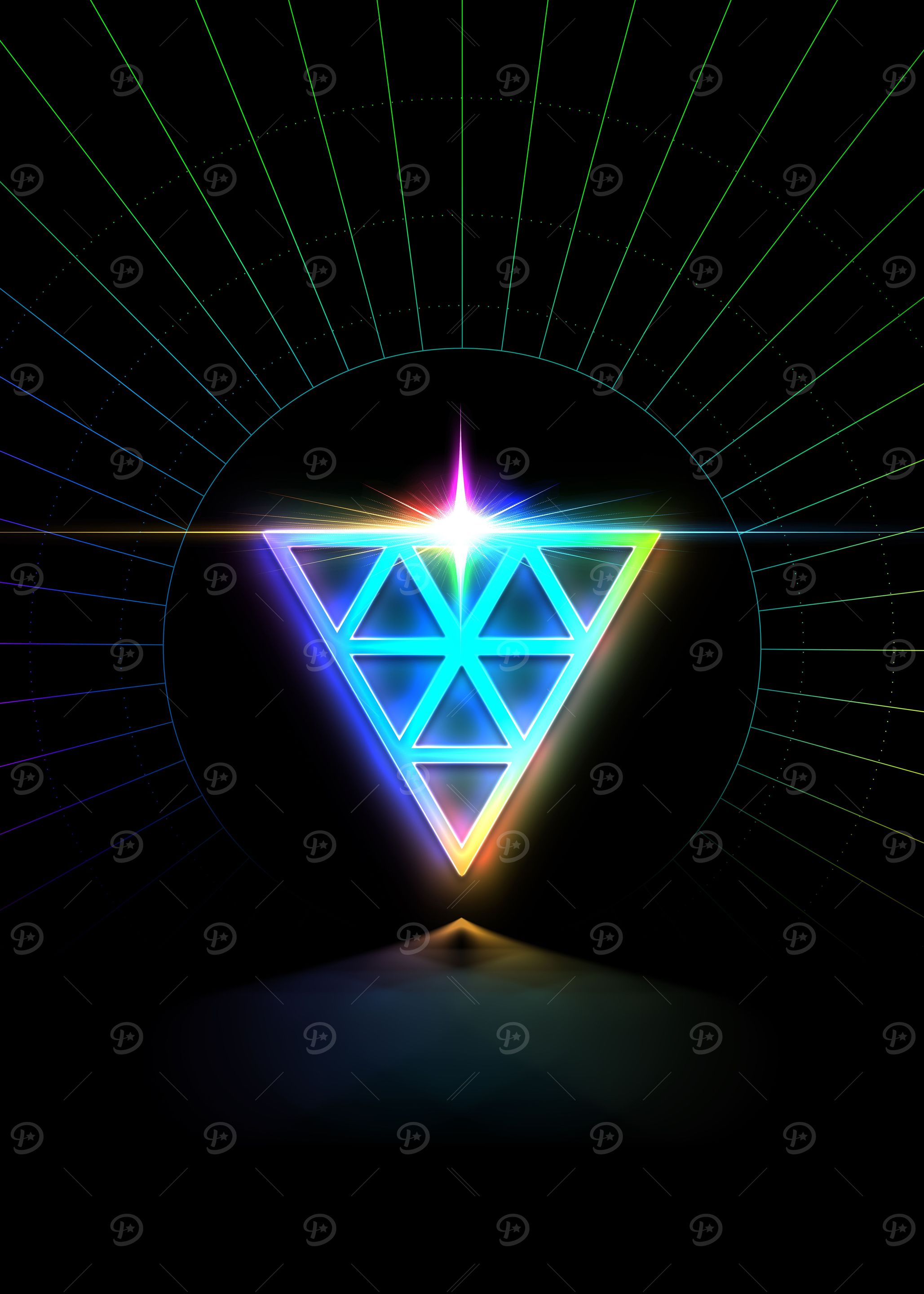 Neon Glyph Mandala Rune