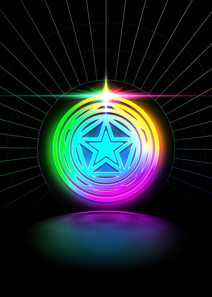 Neon Geometric Glyph Rune