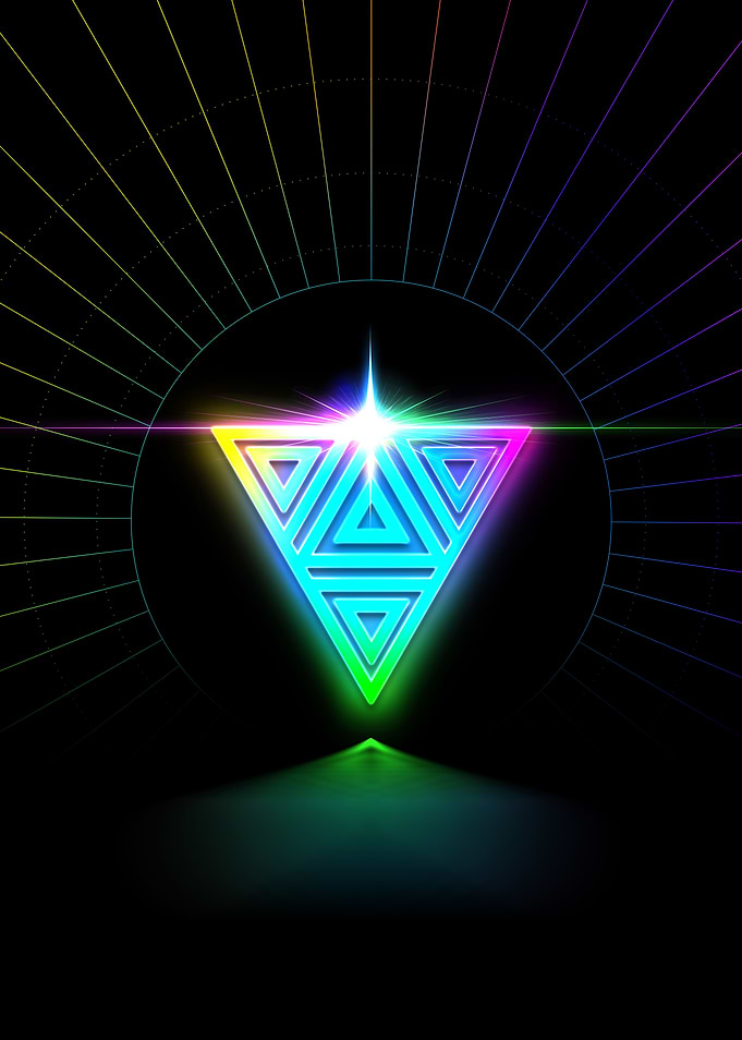 Neon Geometric Glyph Rune