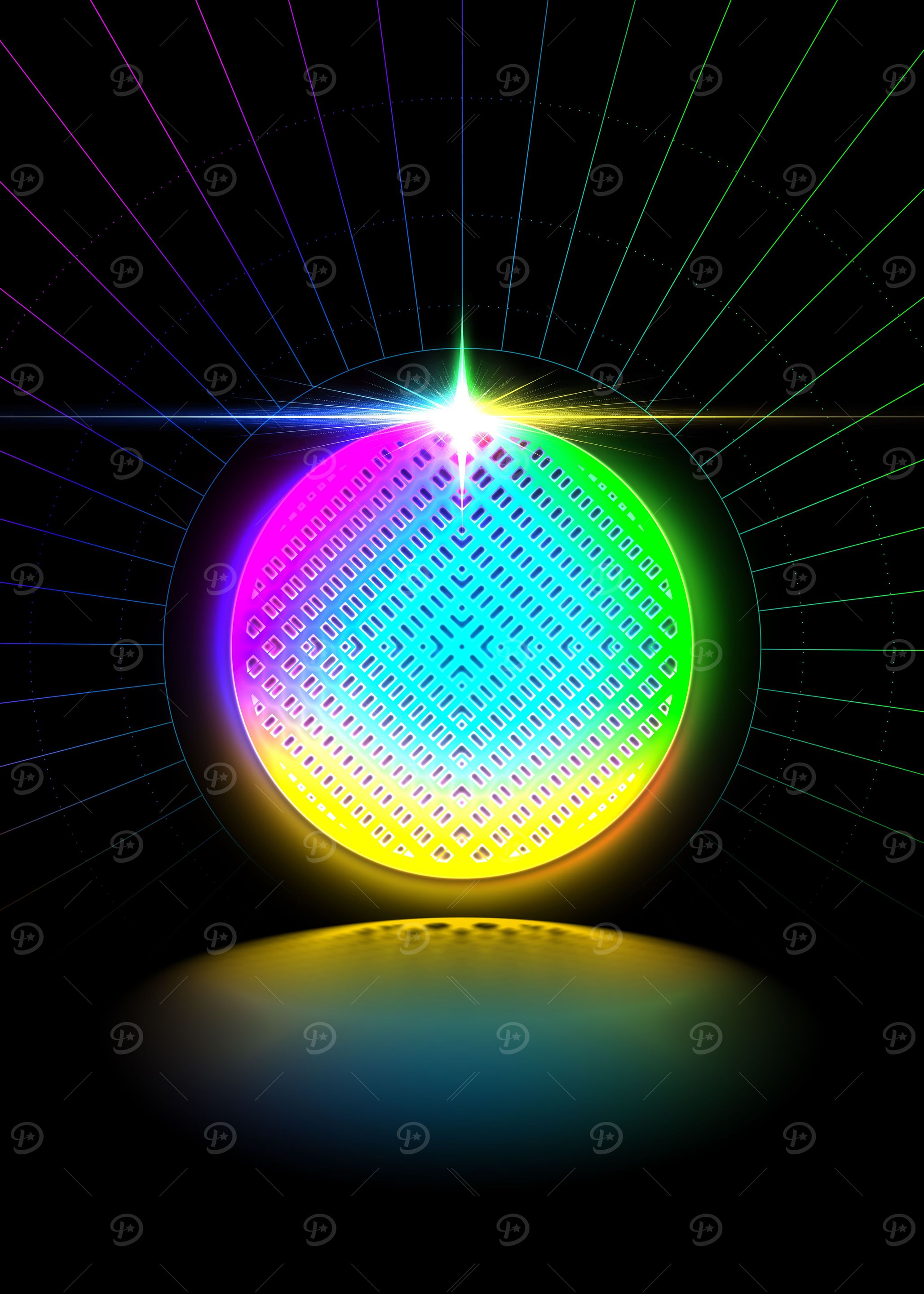 Neon Glyph Mandala Rune