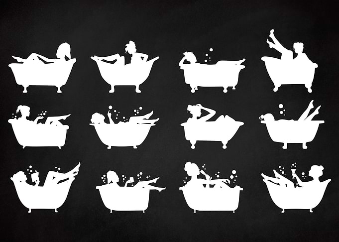 BATH SILHOUETTE CHALK