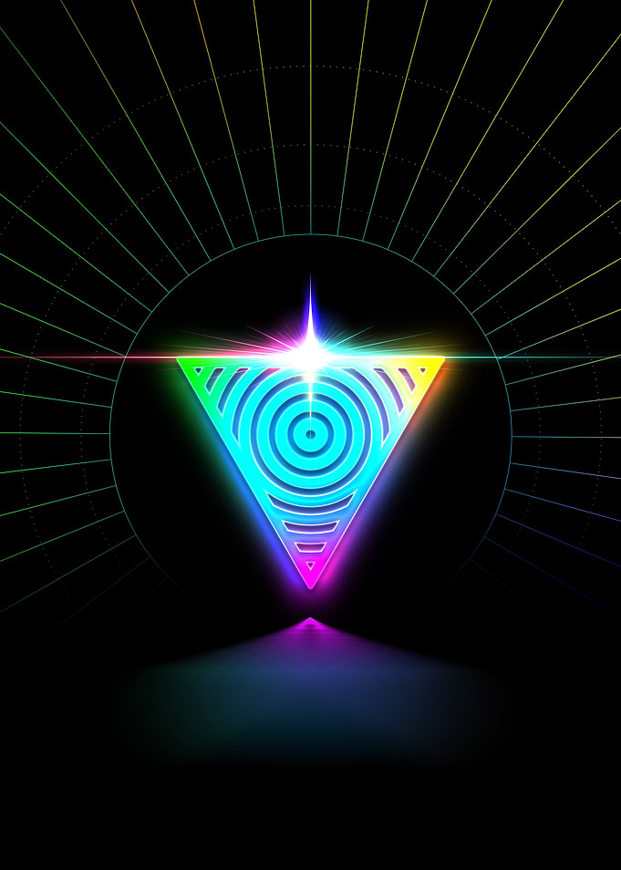 Neon Glyph Mandala Rune