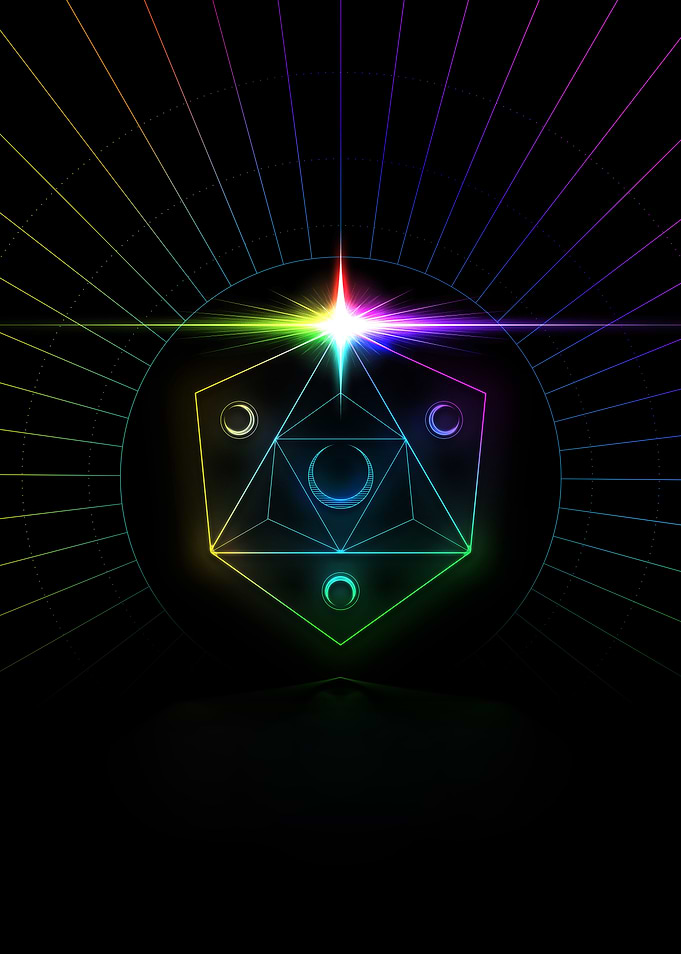 Neon Glyph Mandala Rune