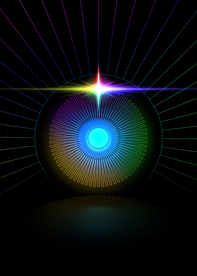Neon Sacred Geometry Glyph