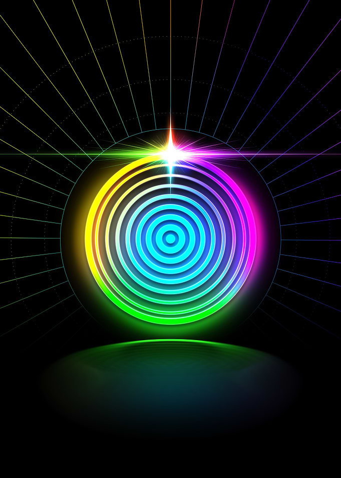 Neon Geometric Glyph Rune