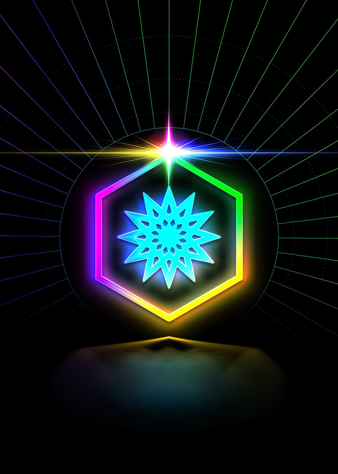 Neon Glyph Mandala Rune