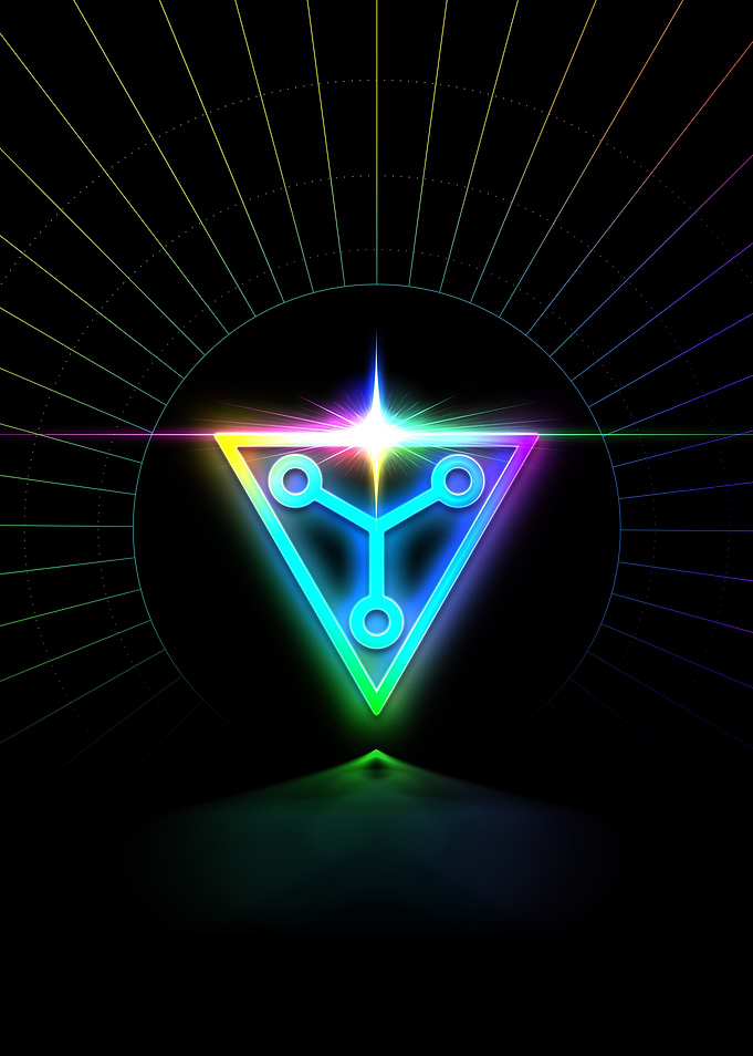 Neon Geometric Glyph Rune