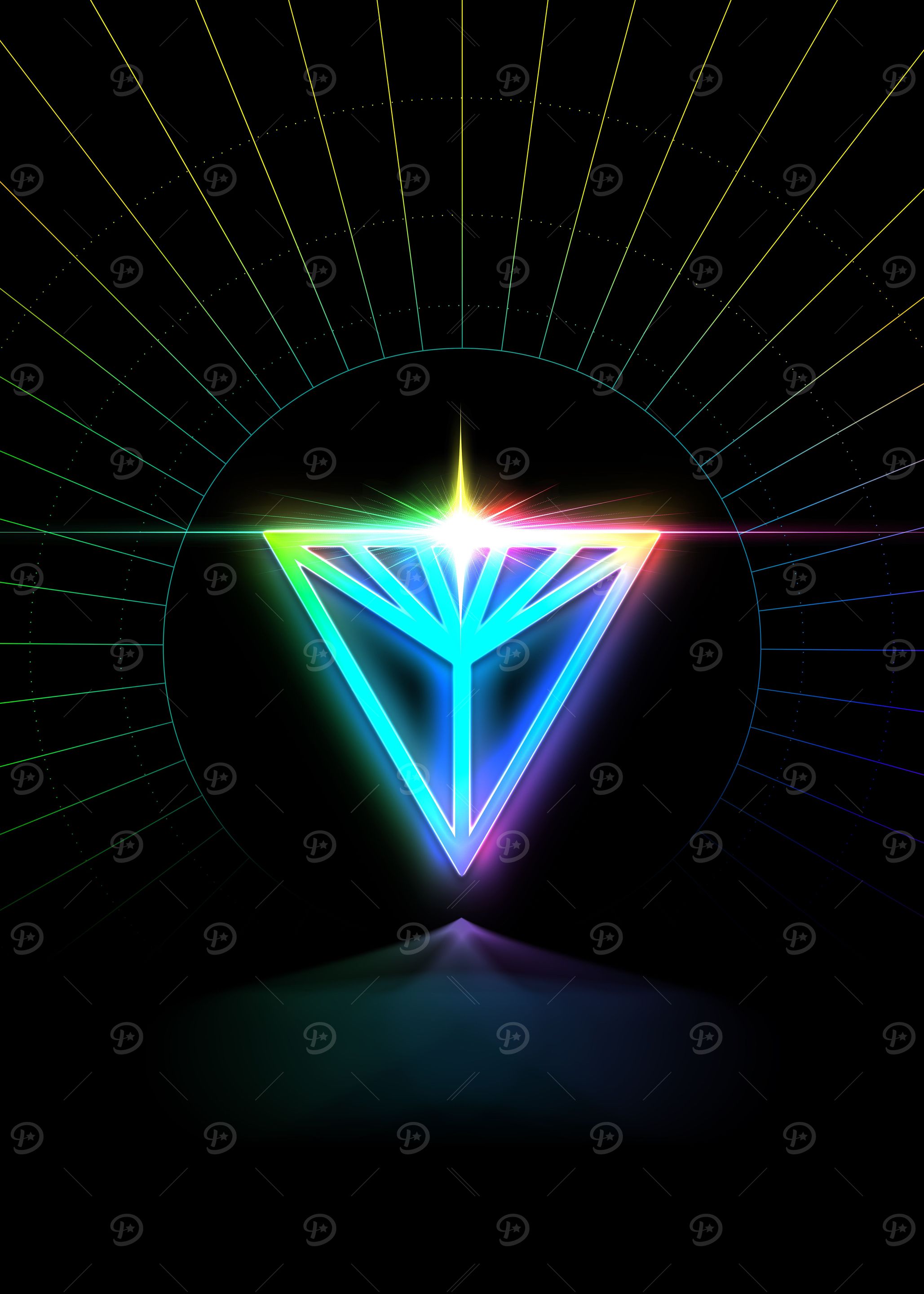 Neon Glyph Mandala Rune