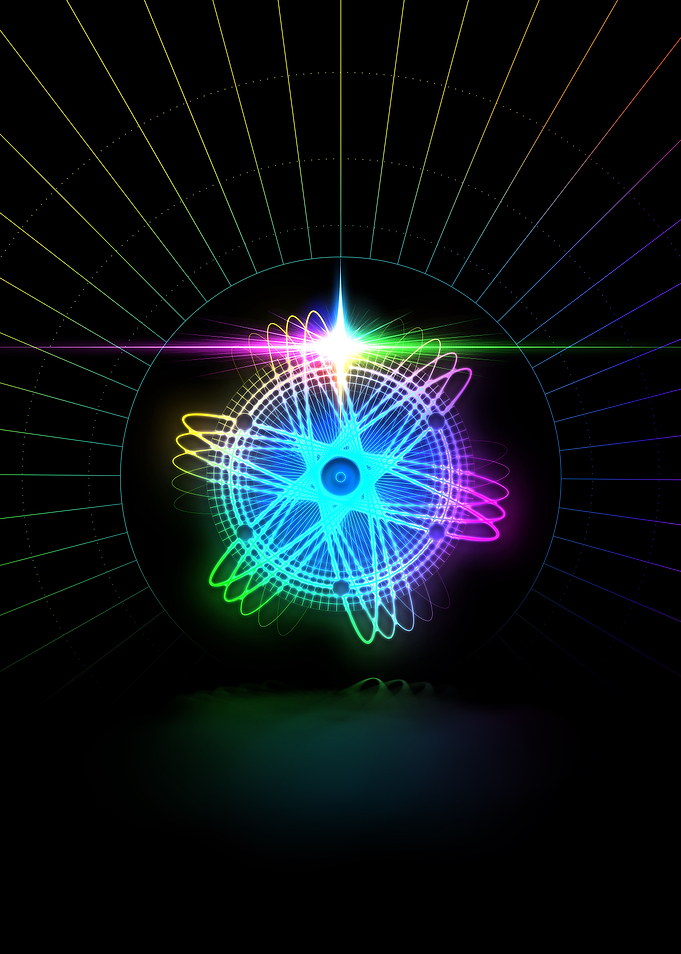 Neon Geometric Glyph Rune