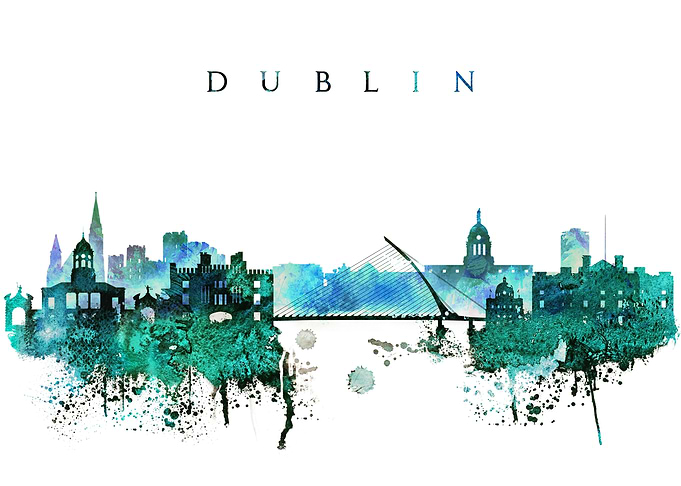 Dublin Ireland Skyline