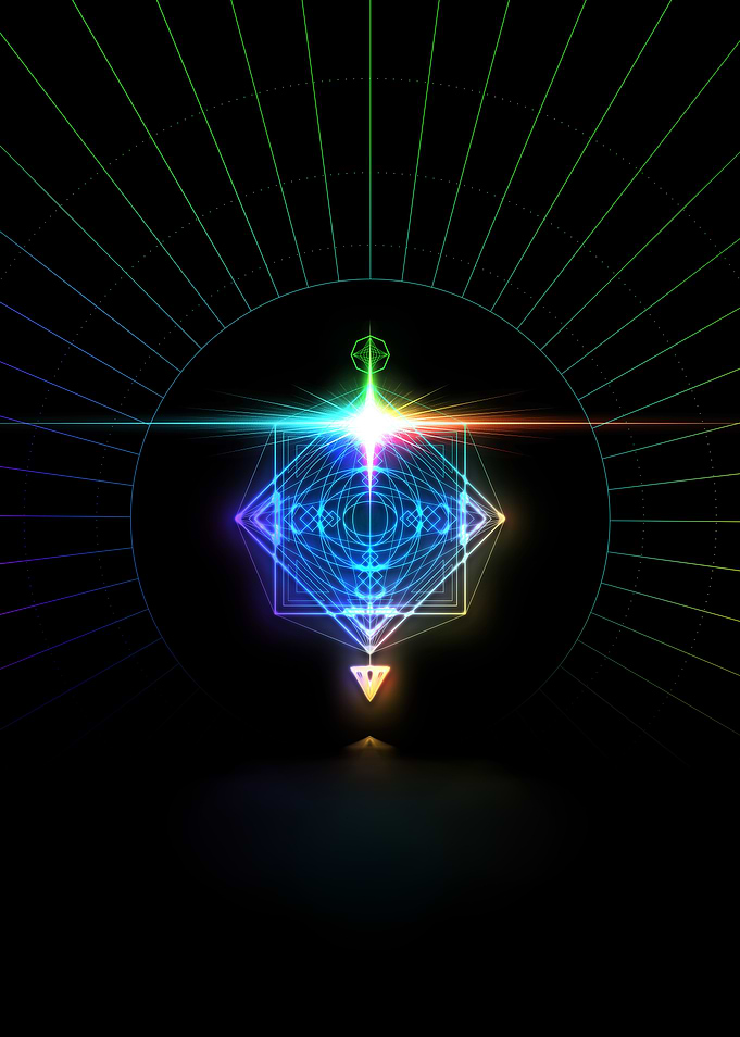 Neon Glyph Mandala Rune