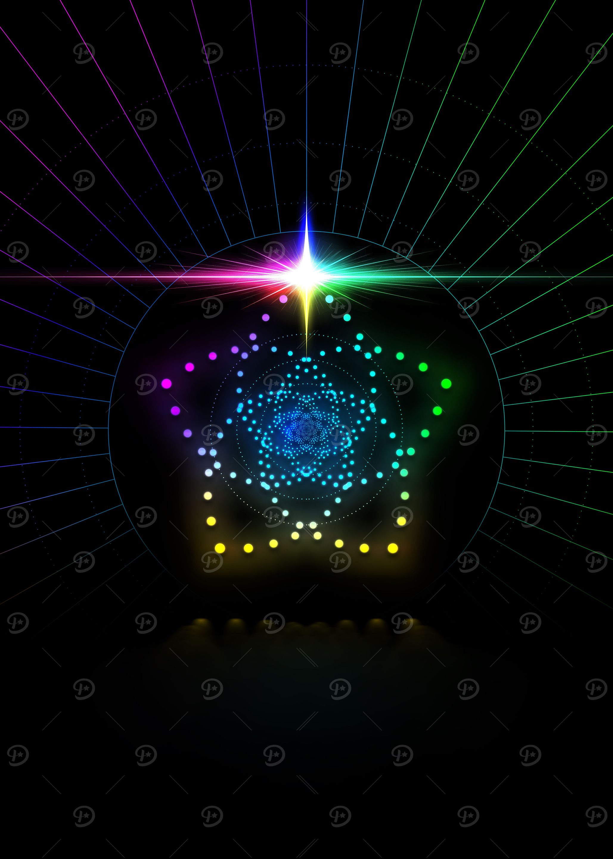 Neon Geometric Glyph Rune