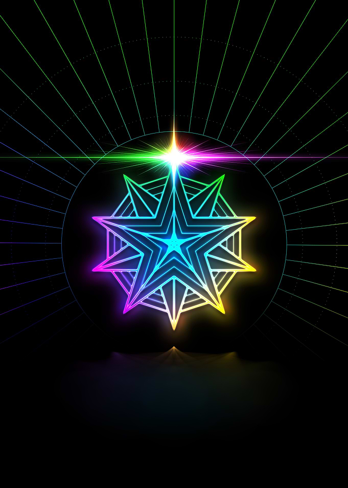 Neon Geometric Glyph Rune