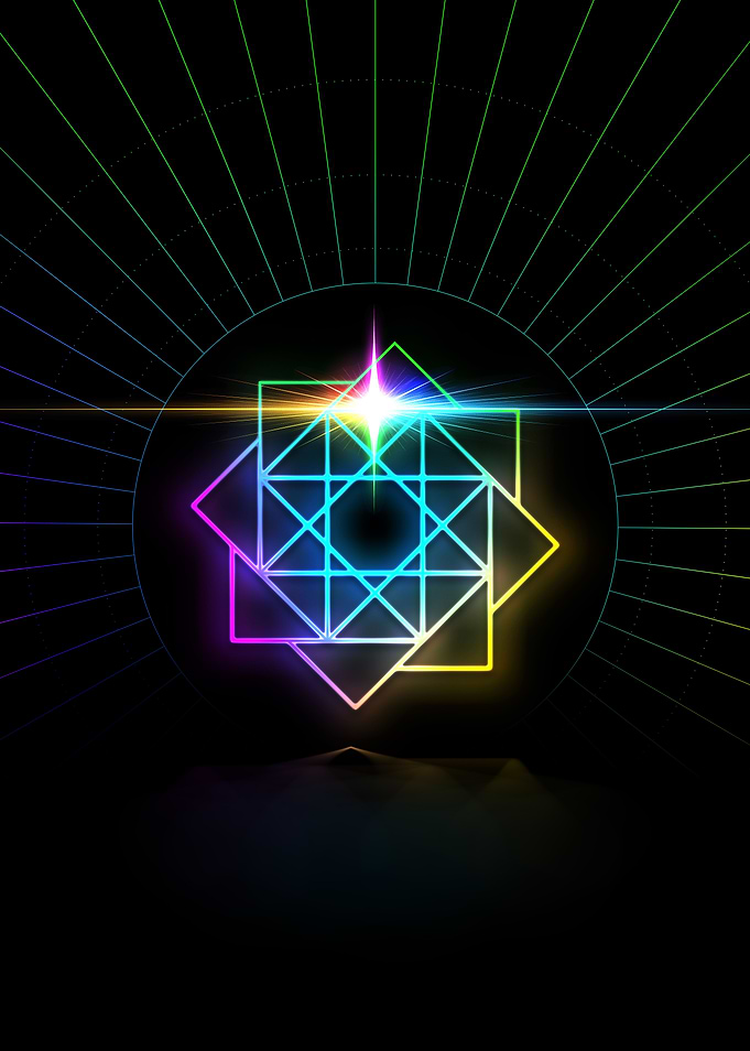 Neon Glyph Mandala Rune