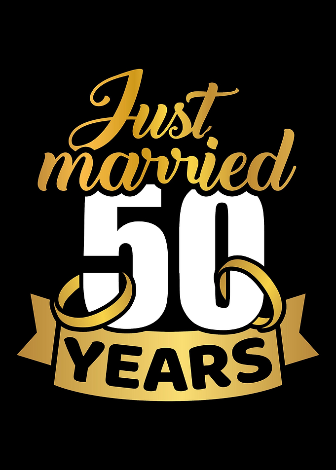 Just married 50 years gold