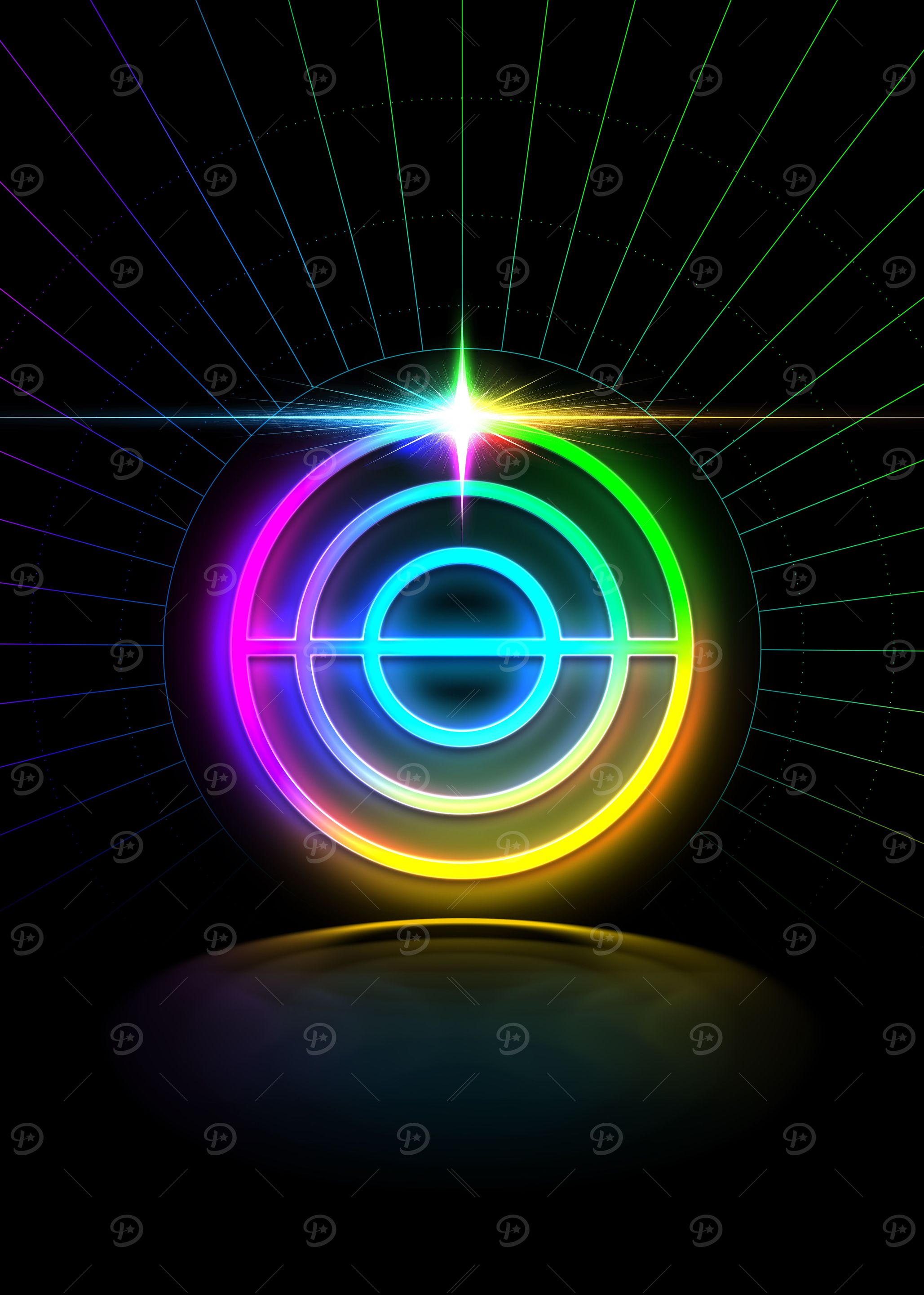 Neon Glyph Mandala Rune