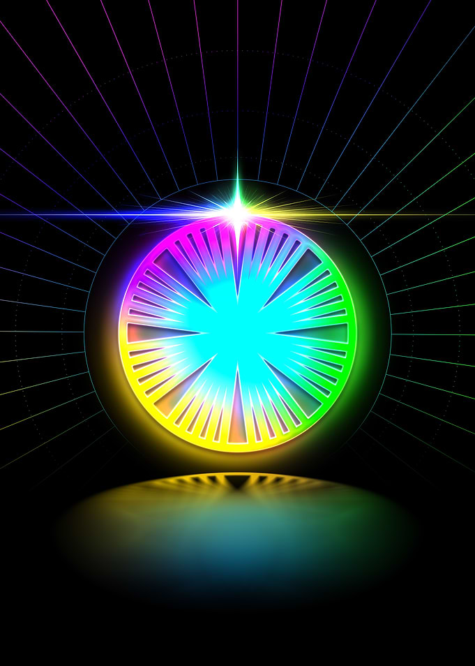 Neon Geometric Glyph Rune