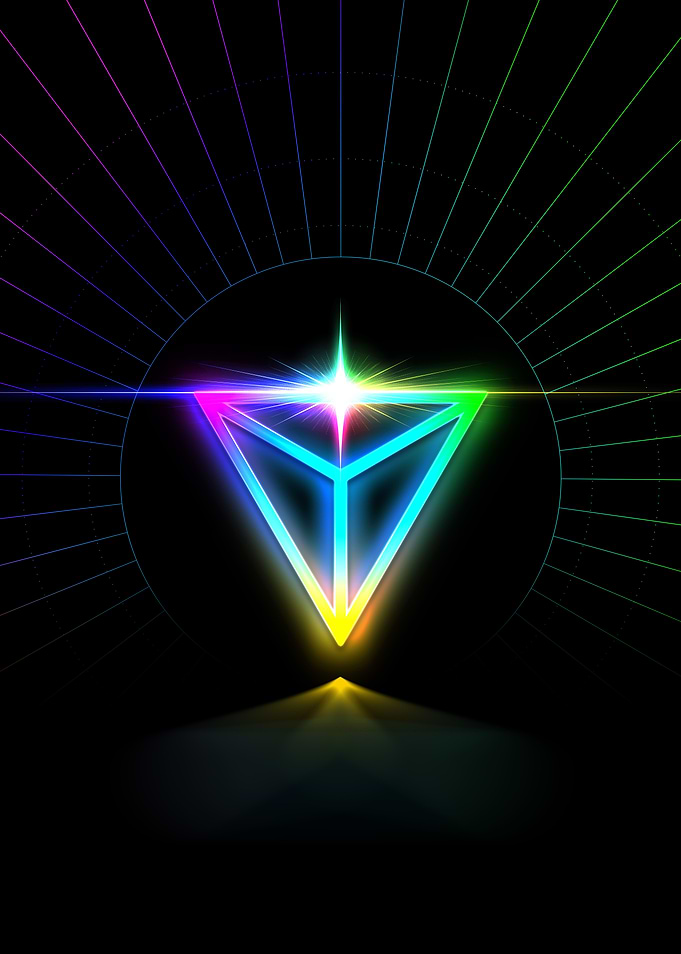 Neon Sacred Geometry Glyph