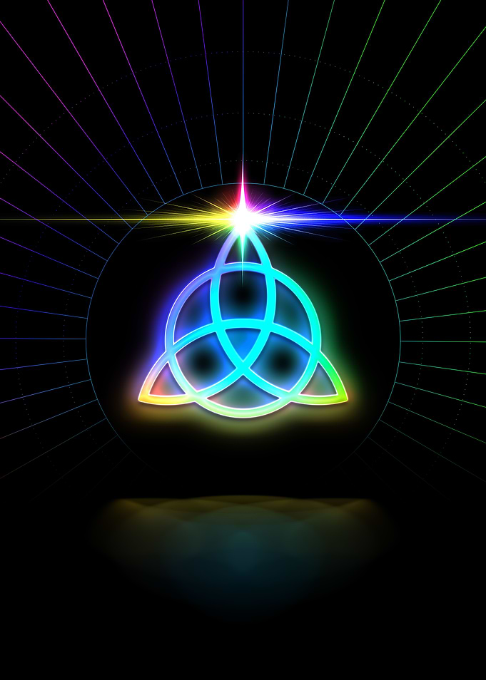 Magic Neon Glyph Triquetra
