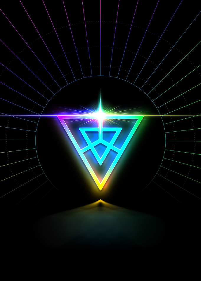 Neon Geometric Glyph Rune