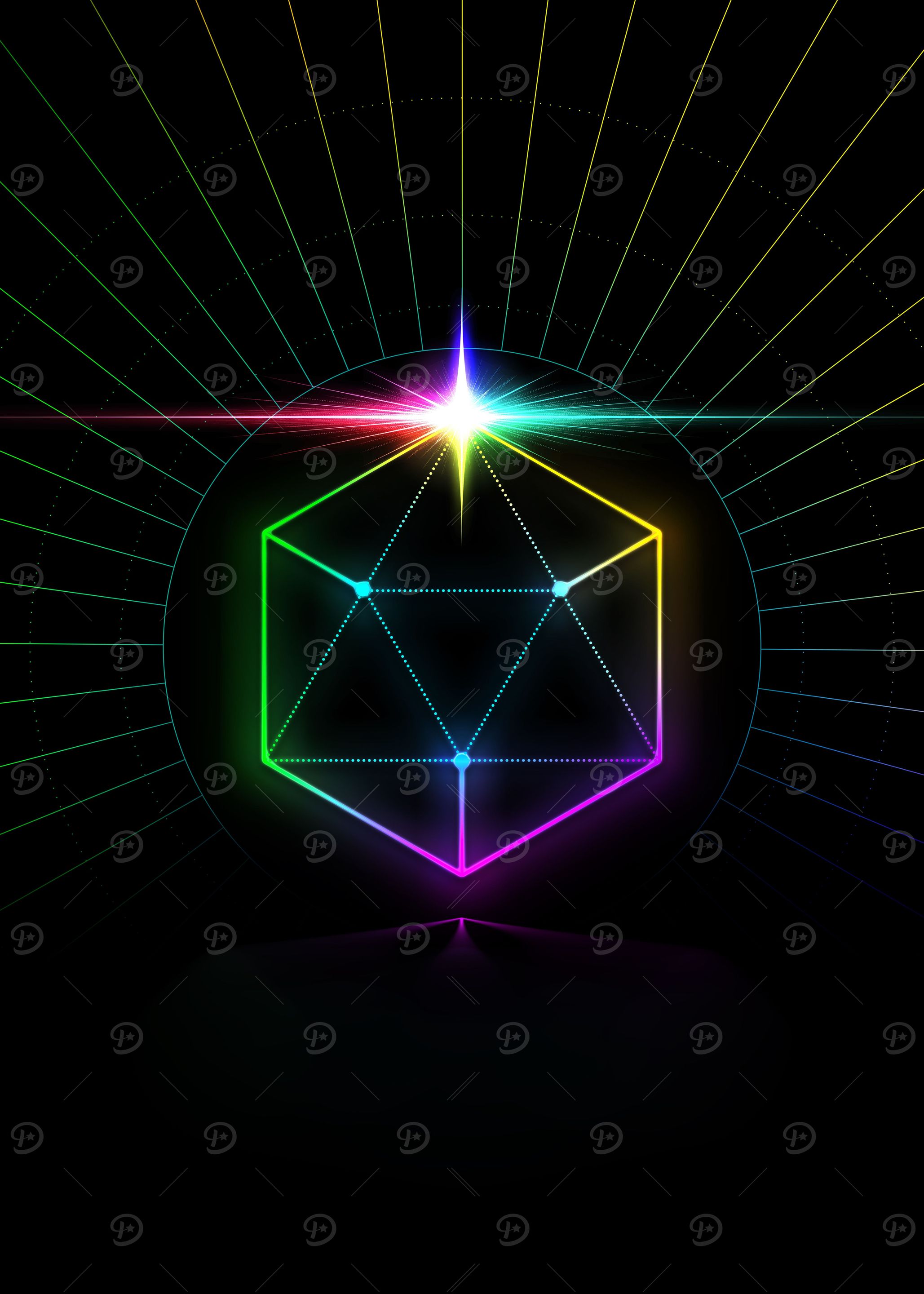Neon Glyph Mandala Rune