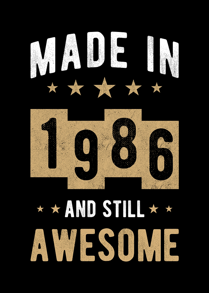 Born In 1986 Birthday Gift