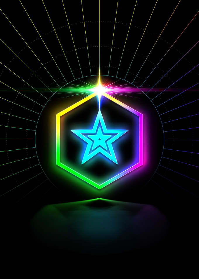 Neon Glyph Mandala Rune