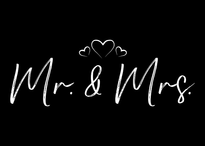 Mr and Mrs wedding just ma