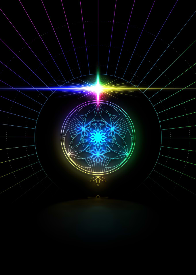 Neon Glyph Mandala Rune