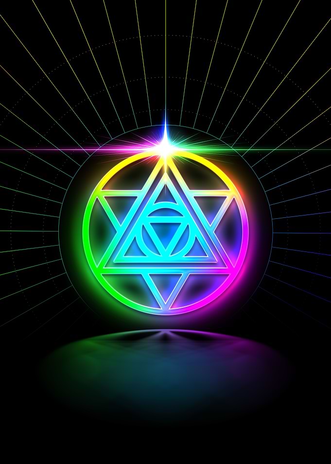 Neon Geometric Glyph Rune