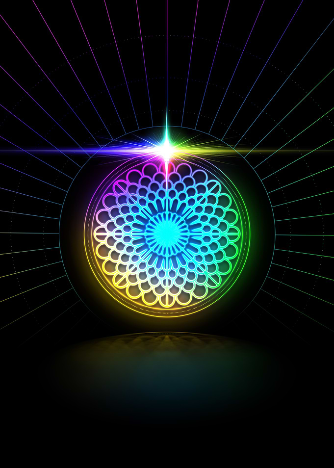 Neon Geometric Glyph Rune