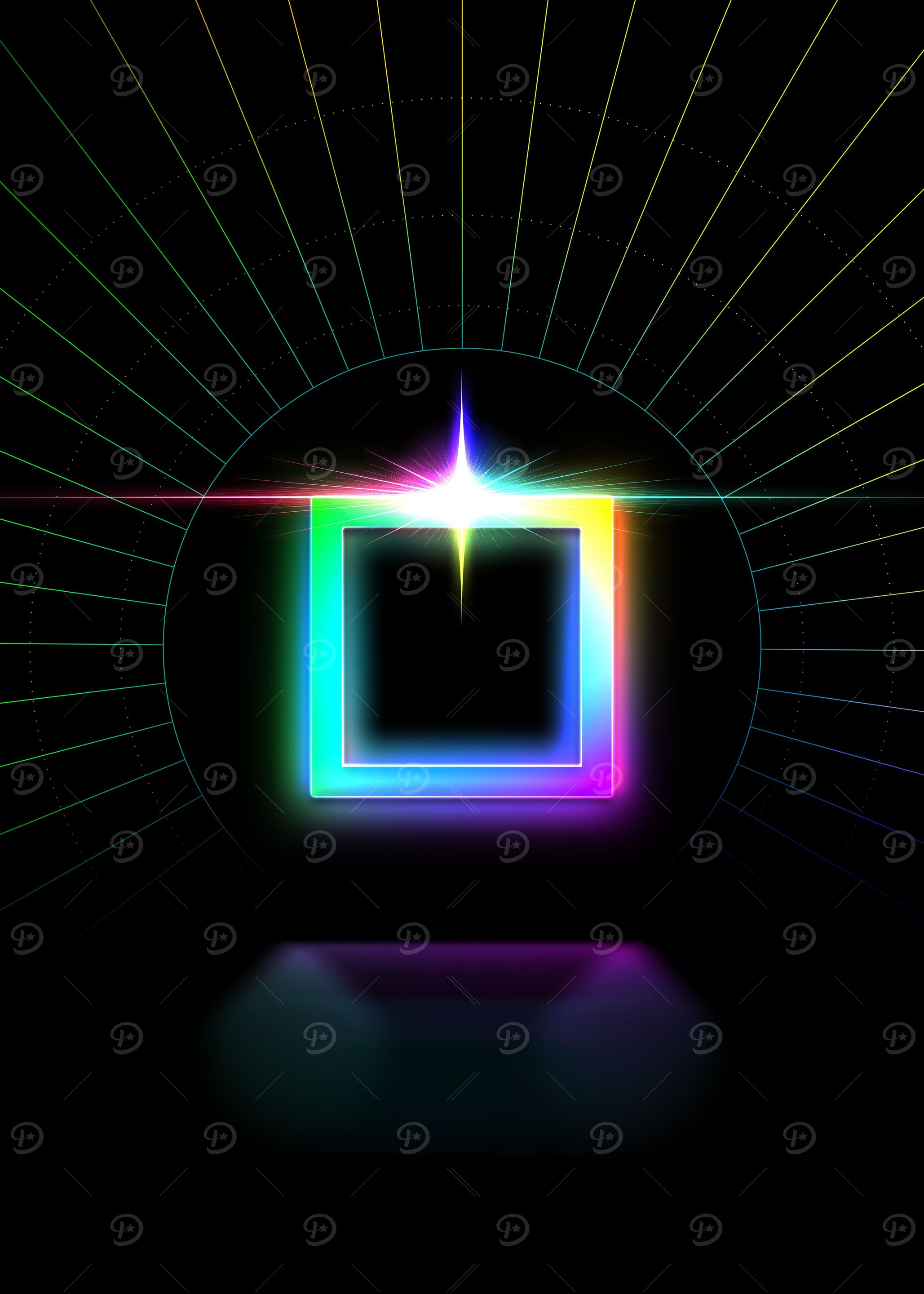 Neon Glyph Mandala Rune