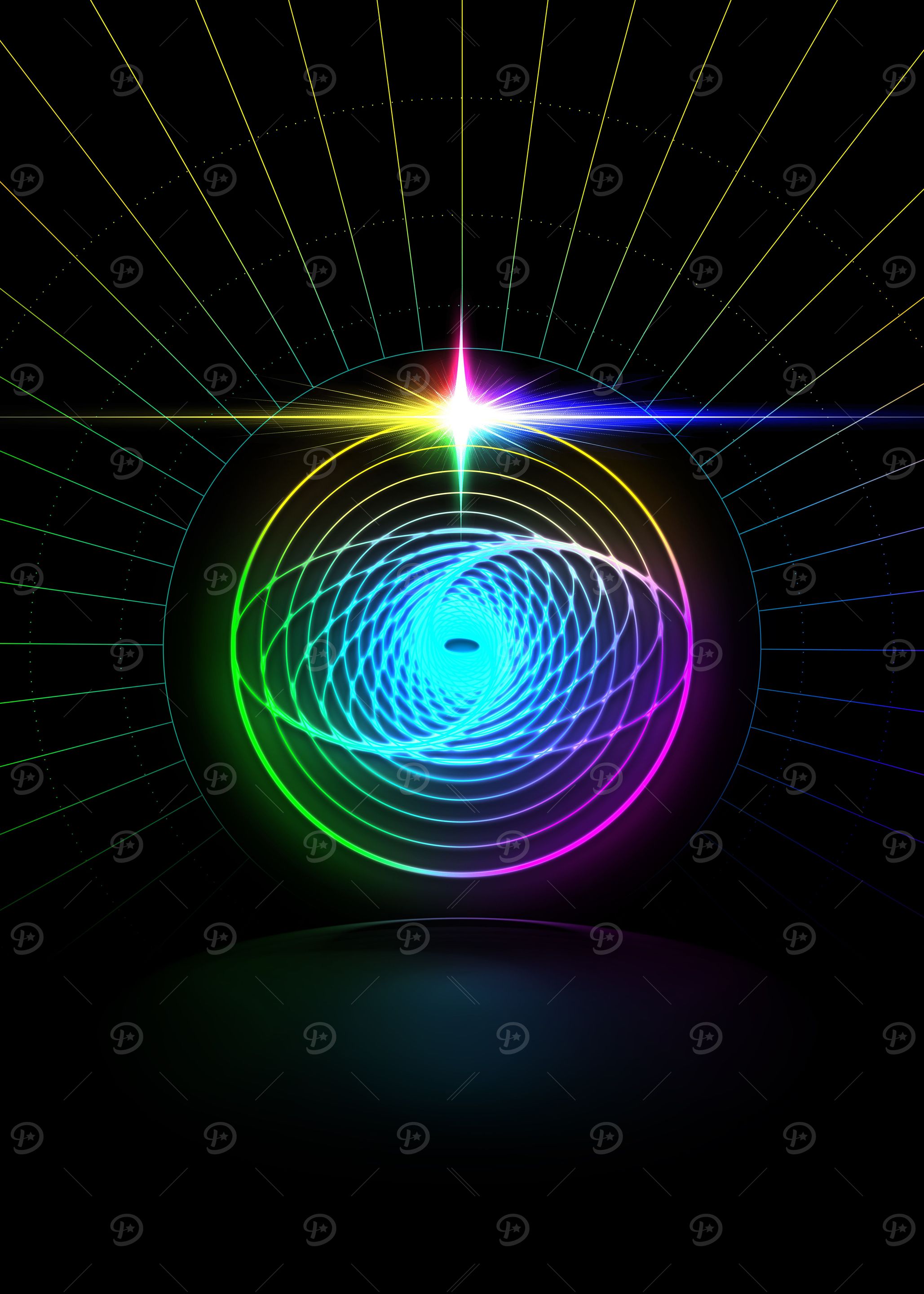 Neon Geometric Glyph Rune