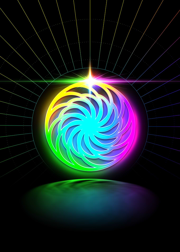 Neon Geometric Glyph Rune