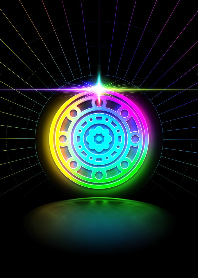 Neon Geometric Glyph Rune
