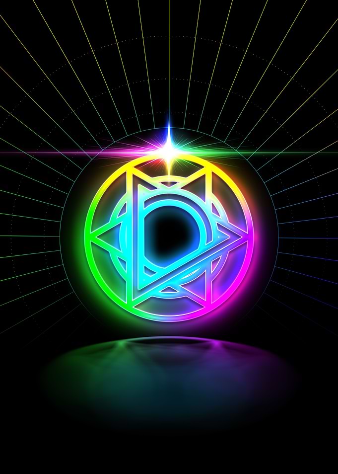 Neon Geometric Glyph Rune