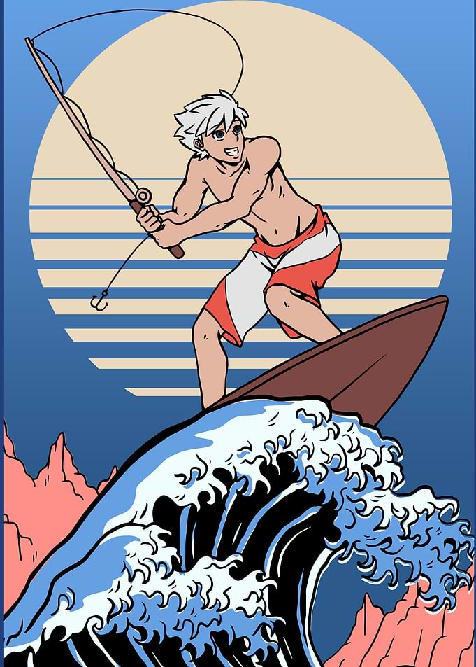 Fishing Anime Boy