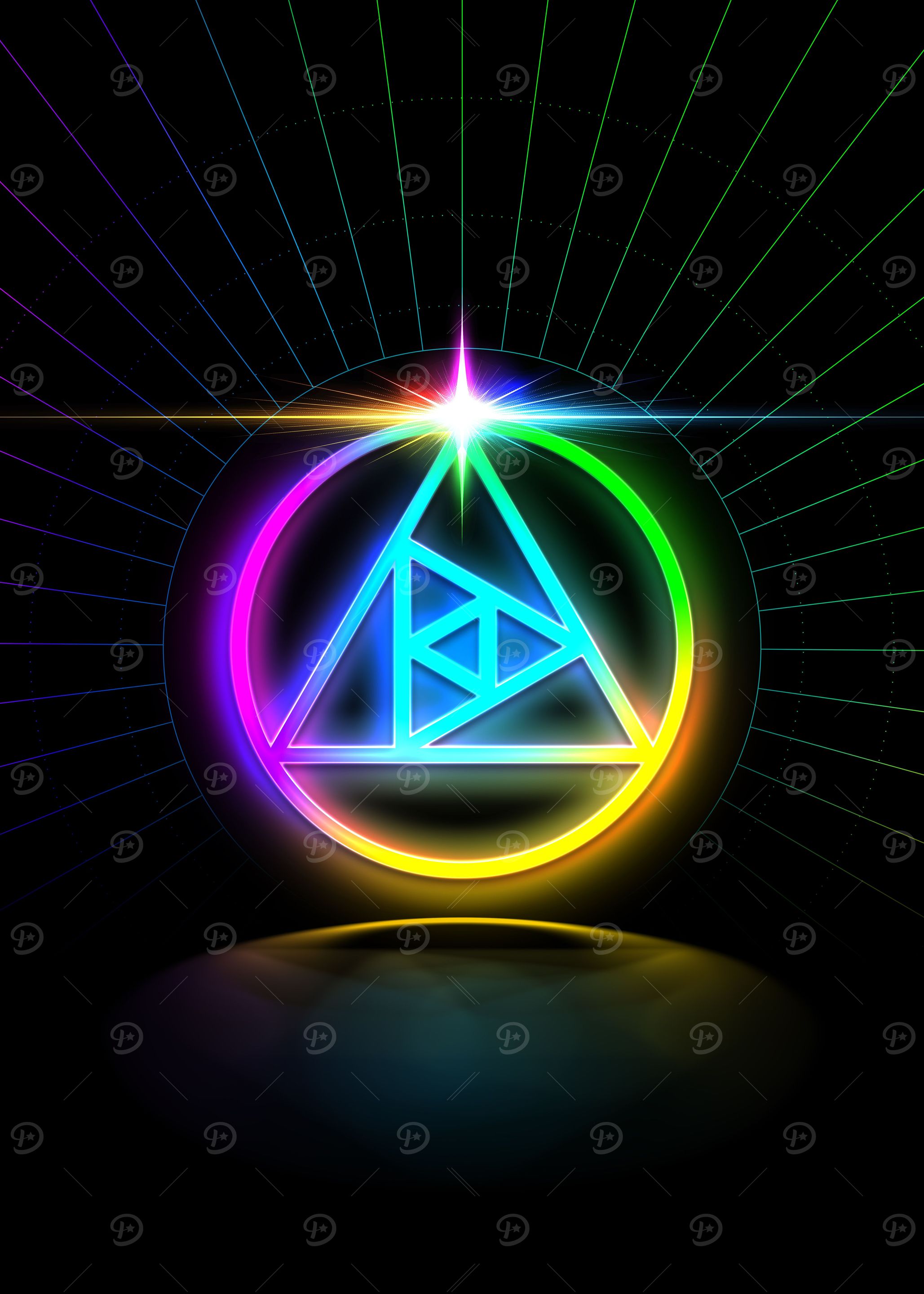 Neon Glyph Mandala Rune