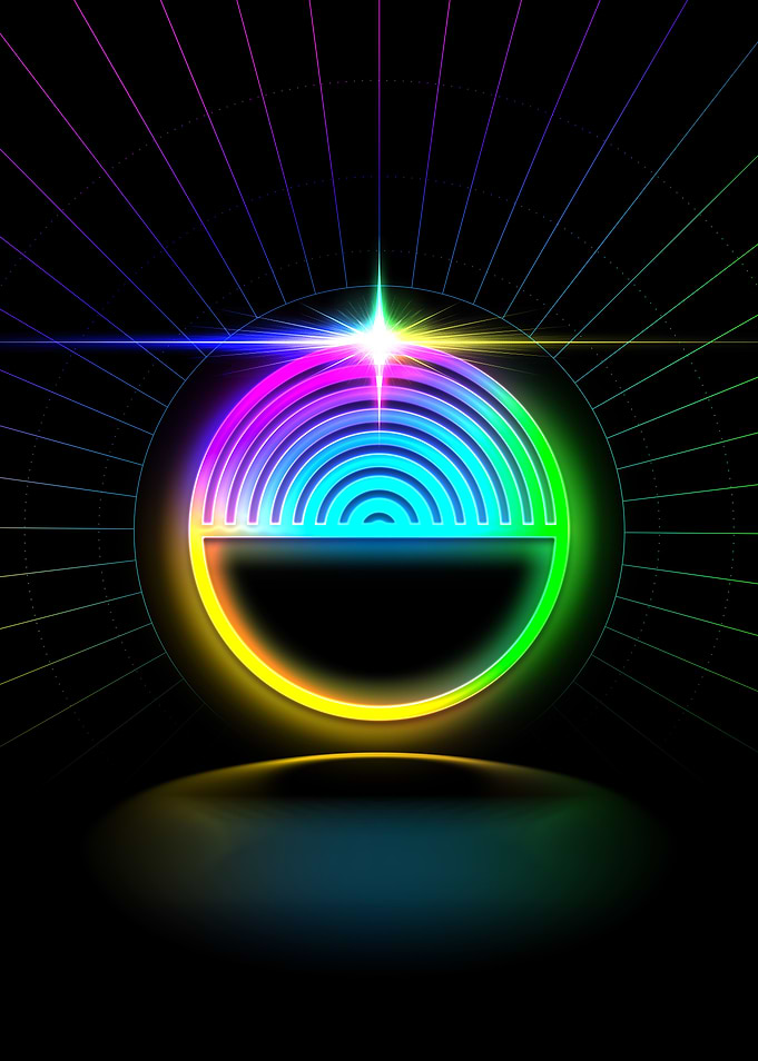 Neon Glyph Mandala Rune
