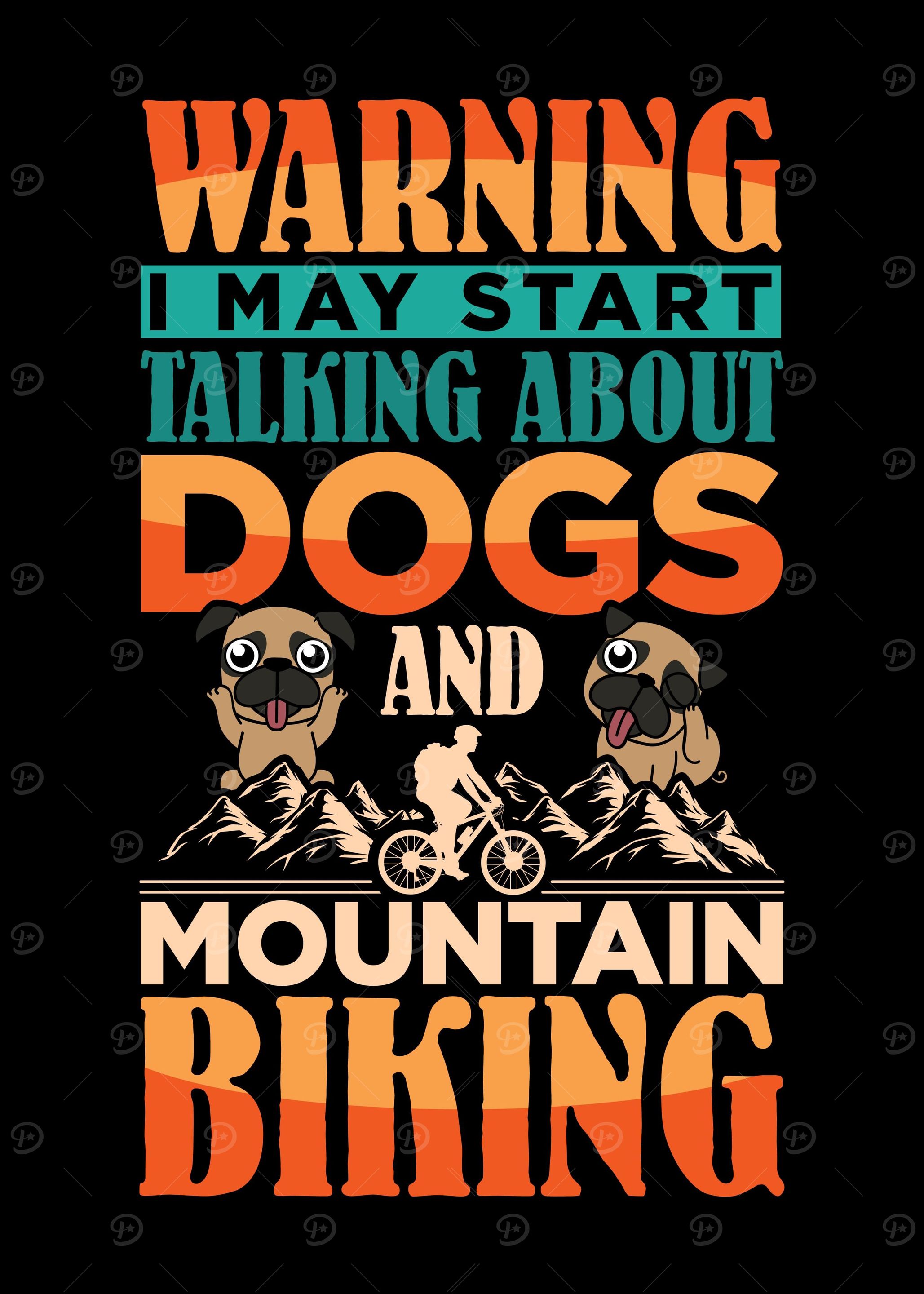 Mountain bike dog dogs
