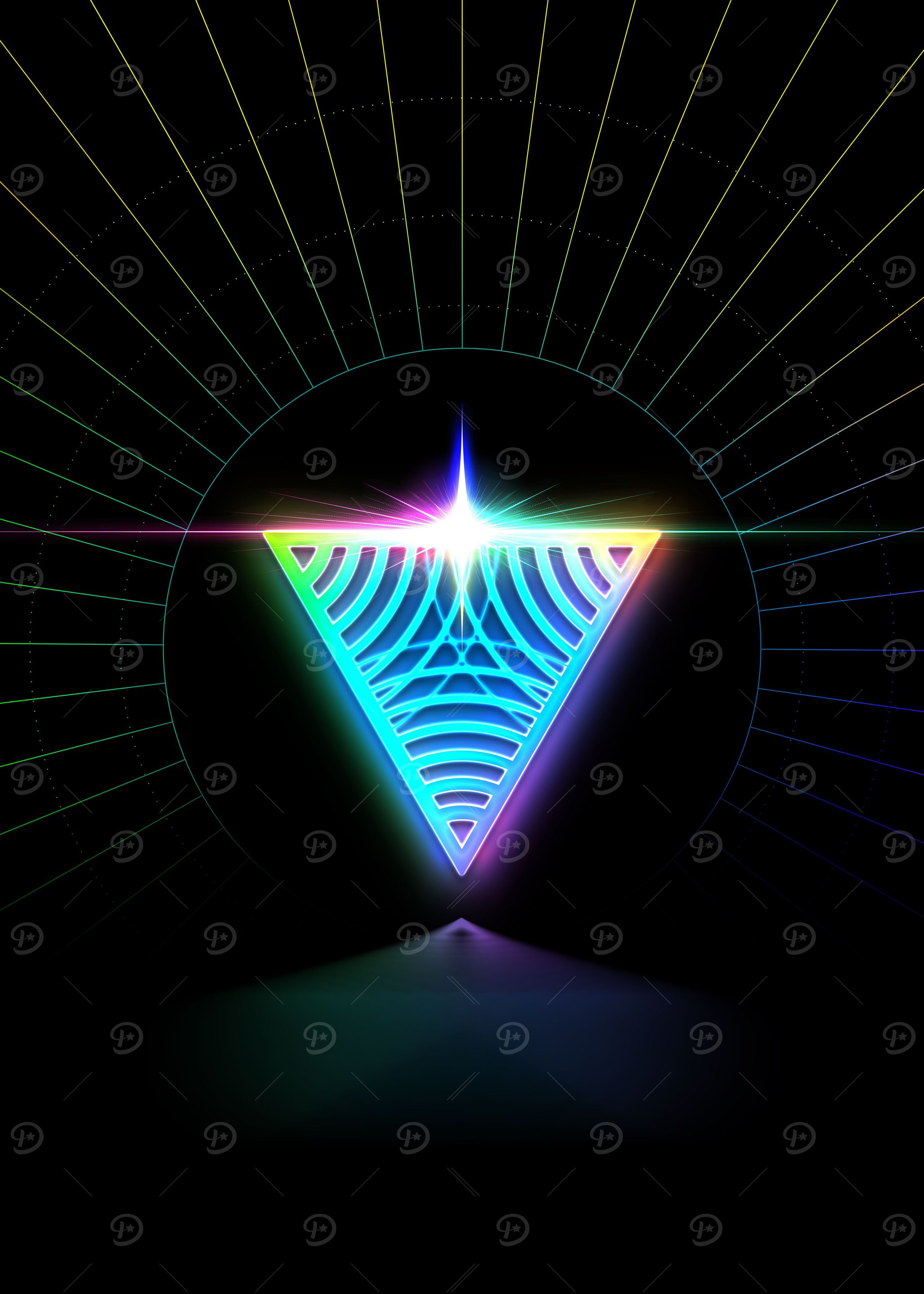 Neon Glyph Mandala Rune