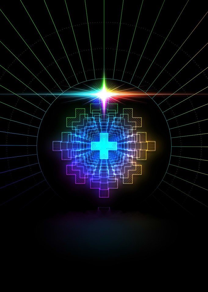 Neon Geometric Glyph Rune