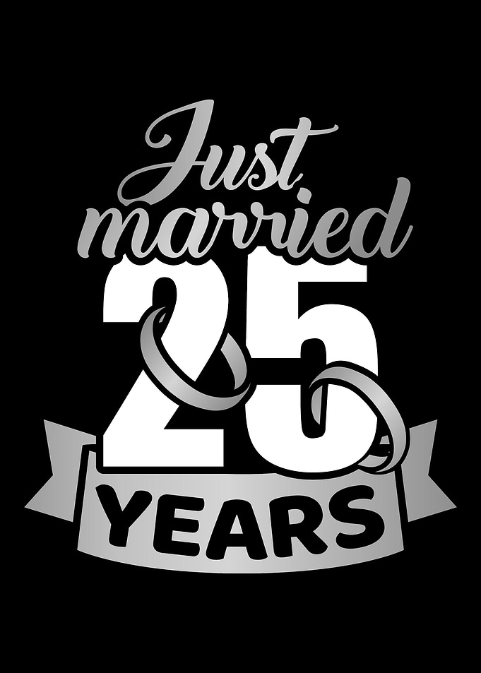 Just married 25 years silv