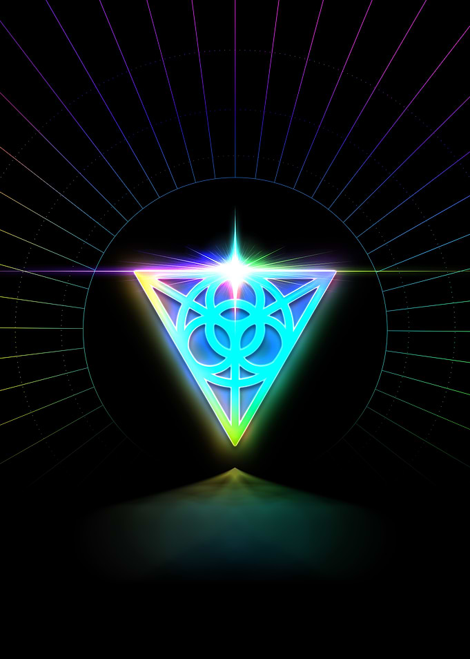Neon Geometric Glyph Rune