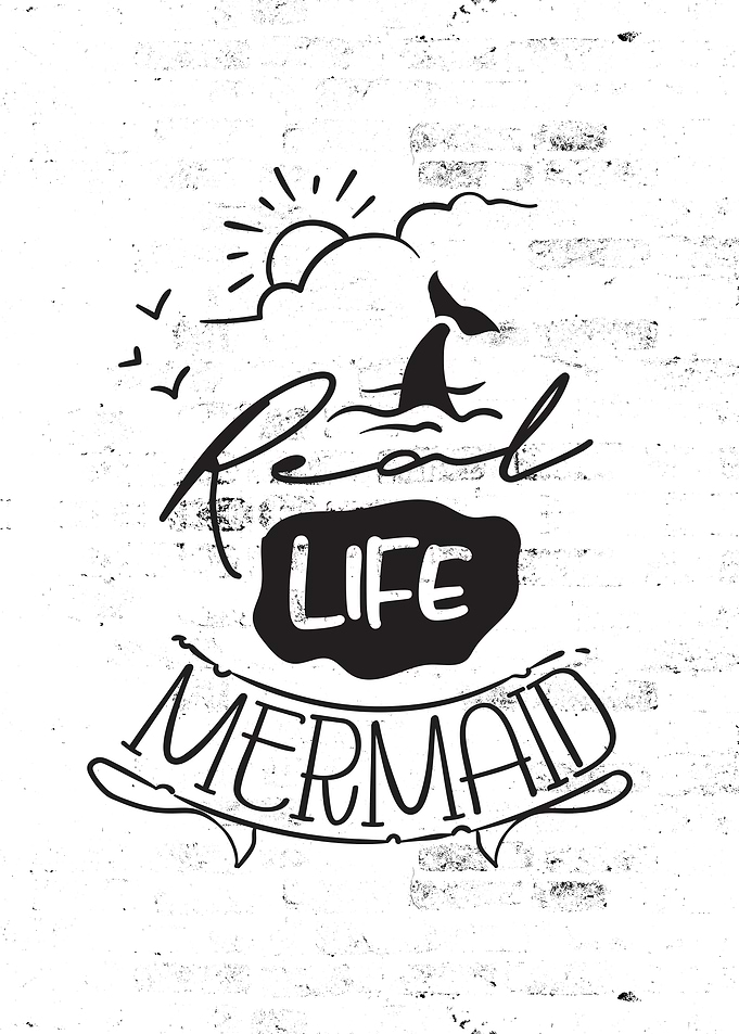 Mermaid Life Quote Design